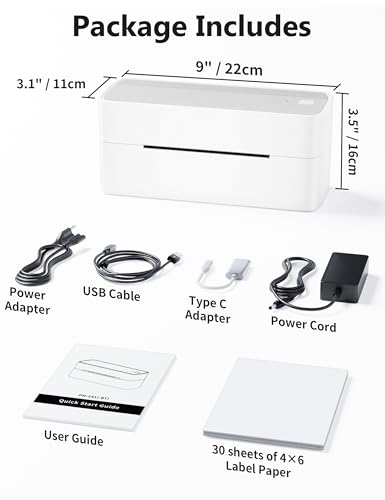 Phomemo Bluetooth Thermal Label Printer, 241BT Label Printer & 20Pcs Labels