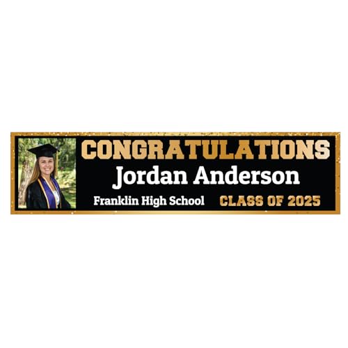 Personalized Graduation Photo Banner - Class of 2026 Custom Photo and Name - Milweb1 (2'x10')