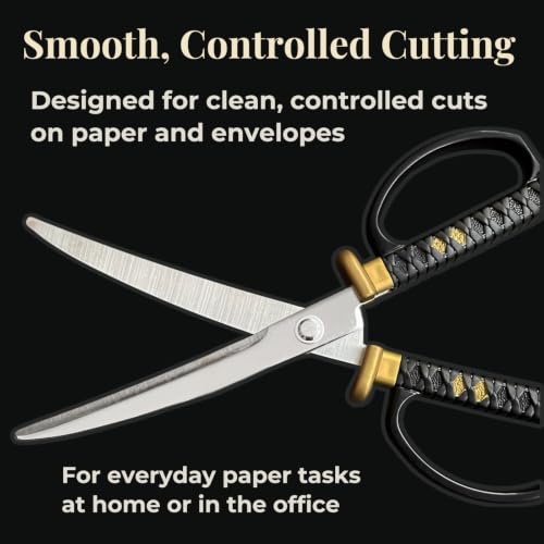 Wablade Samurai Katana Scissors 7.29" for Paper & Envelopes, Made in Japan