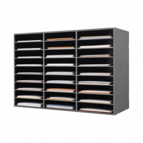 Literature Organizer 27 Compartment Desktop File Sorter Mail Center Mailbox
