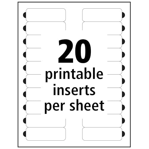 Avery® Reusable Magnetic Professional Name Badge System Refills, Inserts for 1" x 3" Name Tags, Compatible with Laser Printers, 100 Clear Printable Inserts (71210)