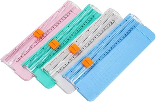 Paper Cutter Blades with Protectors and Edge Rulers for Offices, Homes and Schools. (Blue)