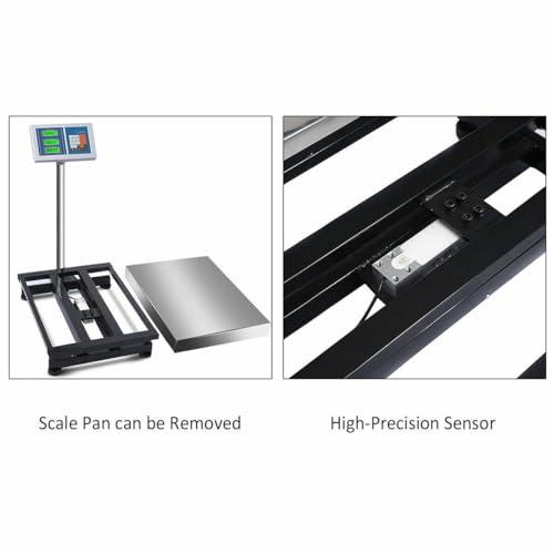 660 lbs.Digital Weight Shipping Platform Postal Floor Scale Backlit LCD Display