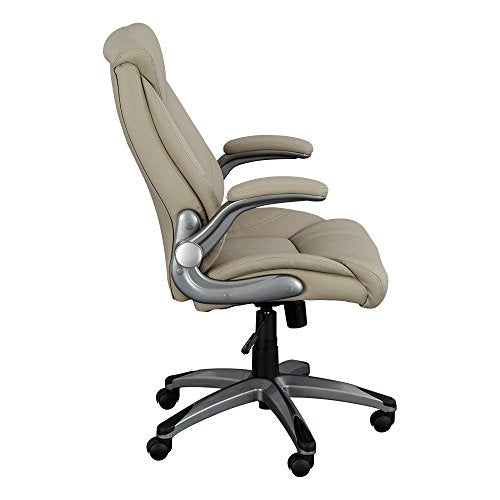 Norwood Commercial Furniture High Back Executive Office Chair with Flip-Up Arms for Home or Office - Champagne (NOR-OUG1041CP-SO)