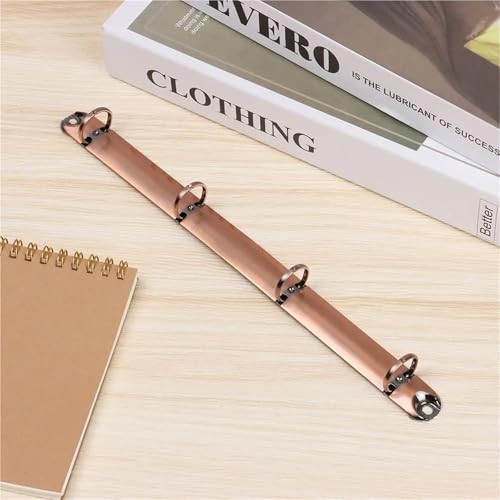 Book Rings Clips 10pcs A4/B5/A5/A6/A7 Metal Loose-Leaf Binding Clips Colorful Spiral Binder File Folder DIY Album Diary(A5-Gold)