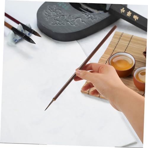 Chinese Caligraphy Brush, 3pcs Drawing Brush Traditional Calligraphy for Beginners Calligraphy Brush Chinese Calligraphy Pen Chinese Ink Brush Calligraphy Pen Kit Bamboo Pole Portable Hook Pen