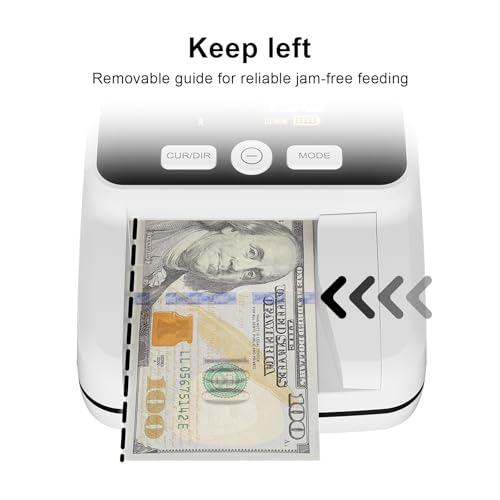 AROHANI Small Auto Counterfeit Bill Detector for USD & EUR, White