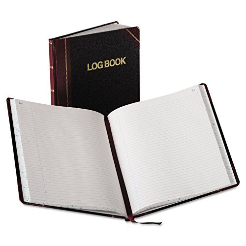 Boorum & Pease G21150R Log Book, Record Rule, Black/Red Cover, 150 Pages, 10 3/8 x 8 1/8