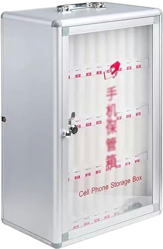 CZHIXG Pocket Chart Cell Phones Storage Cabinet, Cell Phones Storage Cabinet Durable and Stylish Aluminum Alloy Cell Phones Holder Storage Box (Size : 8)-1