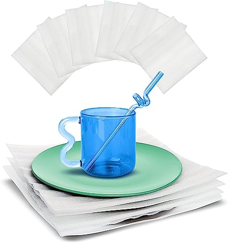 AMIFF White Packing Foam Wrap 12" x 12", Pack of 150 Cushioning Foam Moving Supplies for Dishes and Glasses, Thick Foam for Wrapping, Protective Dish Packing Supplies for Moving Dishes and Glasses