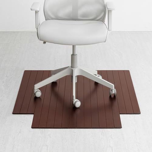 Anji Mountain 48" x 36" Bamboo Office Chair Mat for Carpet & Hardwood Floor