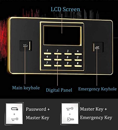 ntumLeap Safe Safe Box Electronic Digital Security Safes Steel Construction Hidden with Lock Wall Or Cabinet Anchoring Design for Home Office Hotel Business Safe,