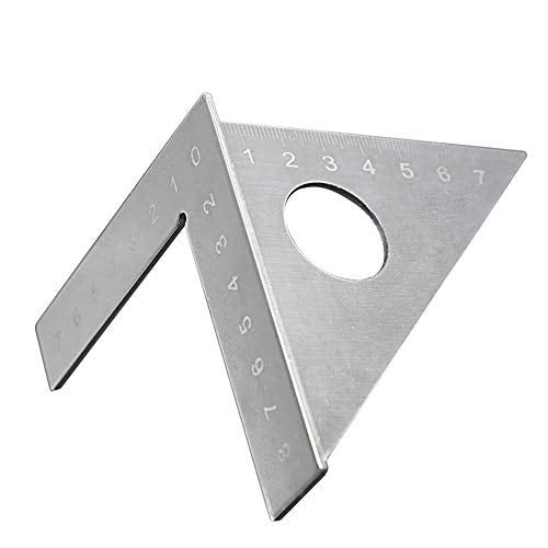 TEOYETTSF 45/90 Degree Angle Guide Ruler Woodworking Scriber Scribing Gauge Finder Protractor Stainless Steel Carpenter Measure Tool