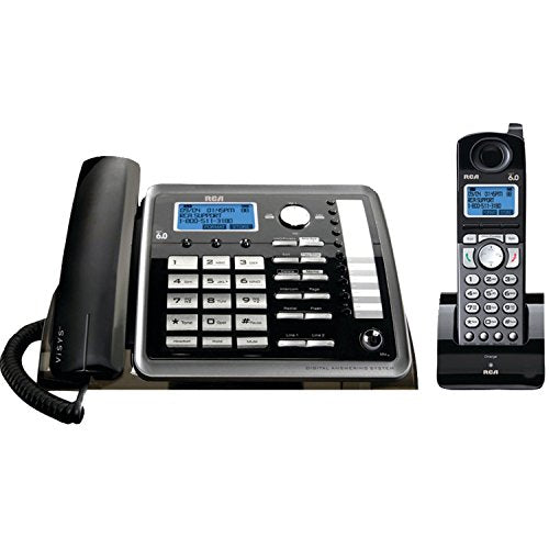 RCA® ViSYS™ 25255RE2 Two-Line Corded/Cordless Phone System with Answering System