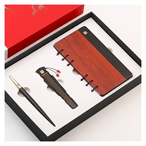 Notebook Literary Bookmark Brass Metal Signature Pen Notepad Set Literary Tassel Custom Engraving