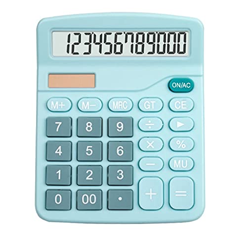 NSUQOA 12 Digit Desk Solar Calculator Large Buttons Financial Business Accounting Tool Big for School Student(D)