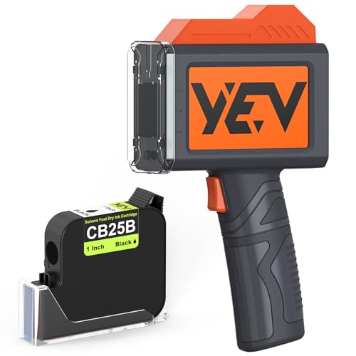 YEV 1 Inch Print Height Handheld Inkiet Printer V254 (Orange)