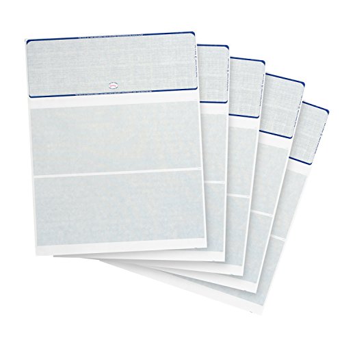 Blue Summit Supplies 2500 Blank Check Stock, 3 Part, Letter, Bulk