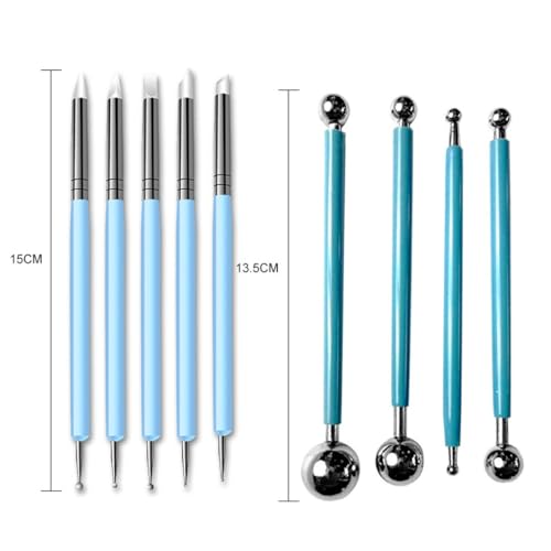KHMCRSDO 51 Set Clay Tools Indentation Silicone Pen Carving Modeling Multi-Functional Combination