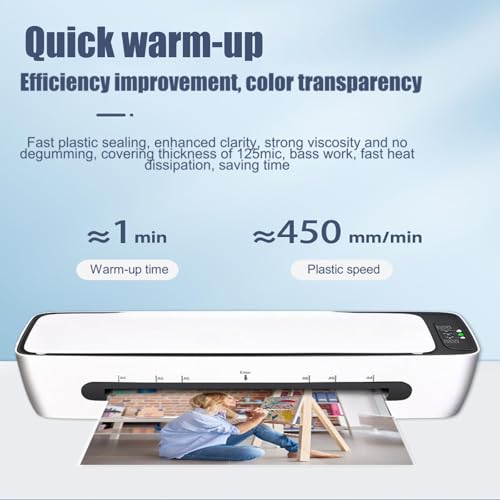 Automatic Laminator Machine with Paper Cutter, Hole Punch & Corner Rounder for Efficient Document Protection and Presentation