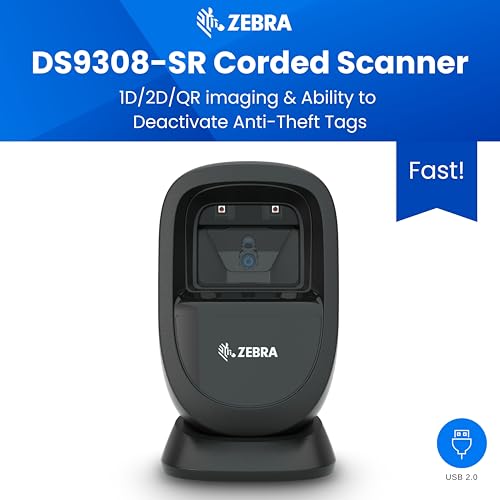 Zebra DS9308-SR Handsfree Barcode Scanner | 1D/2D, QR Code