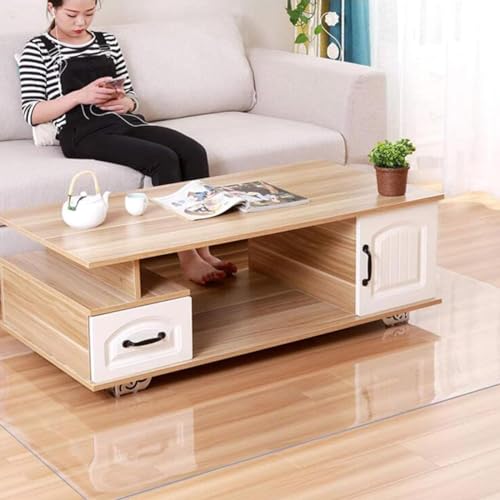 Transparent Floor Mat for Hardwood Floor Plastic Carpet Protector Mat 1.5mm Heavy Duty Office Chair Mat Clear Floor Protector for Chairs Desk Protection Mats for Home Bedroom (Size : 4x11Ft