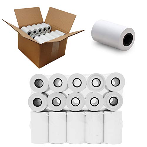 (50 GSM) 2-1/4" X 75 Thermal Paper 50 Rolls - Extra large rolls that fits all credit card terminals