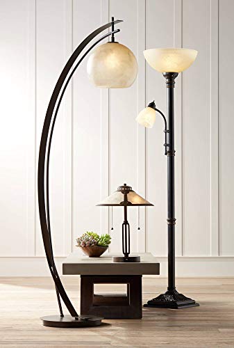 Regency Hill Garver 72 1/2" Tall Bronze Side Light Torchiere Floor Lamp