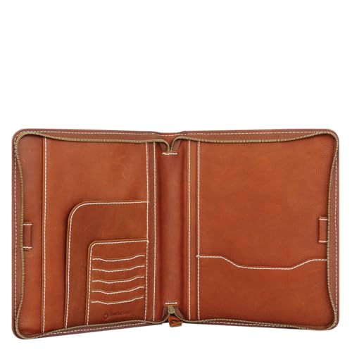 FranklinCovey - Colt Cover for Wire-Bound FranklinCovey Planners | Genuine Leather - Zipper Closure (Monarch, Rustic)