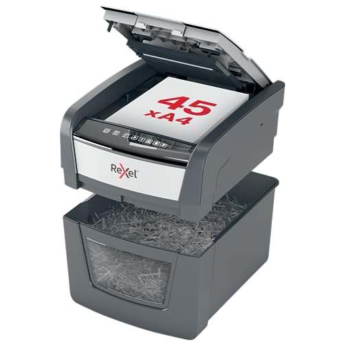Rexel Optimum Auto Feed+ 45 Sheet Automatic Paper Shredder, Cross Cut, P4