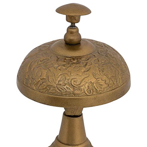 aubaho Table Bell 13 cm Bell Hotel Bell School Bell Antique Style Aluminium