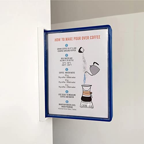GFSGHZZ Wall Mount Reference Organizer - Catalog Display Rack, 10 Panels Wall Display System, Wall Mount Display Panels, Metal Panel System, for Warehouse, Workshop, Shop, Laboratory,Multi-Coloured