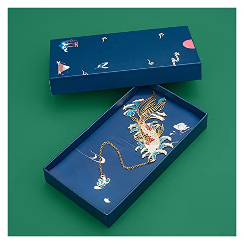 Bookmark Metal Bookmark Small Gift Graduation Souvenir Retro Chinese Style Teacher Gift 12 Styles Metal Bookmark (Color : 4) (7)