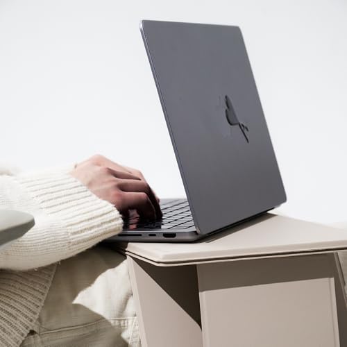 TopJob SlimFold Laptop Desk & Stand，Ergonomic Computer Stand，Portable Laptop Riser Stylish with Multiple Color Options, Compatible with MacBook Air, MacBook Pro, Dell XPS (Mist) (Mist)