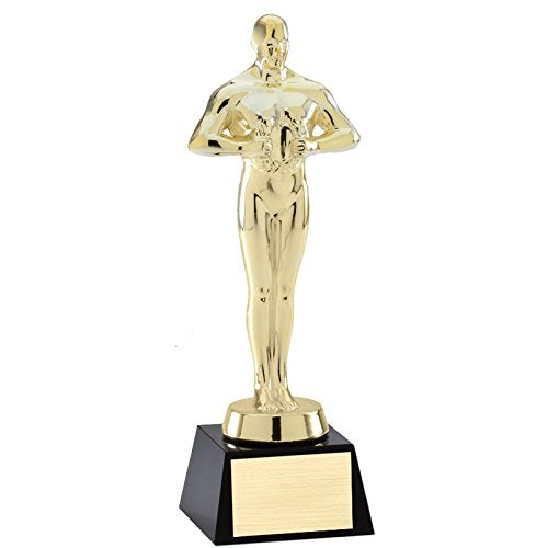 SHOP AWARDS AND GIFTS Customizable Bright Gold Polished Metal Achievement Trophy Figure,Includes Personalization