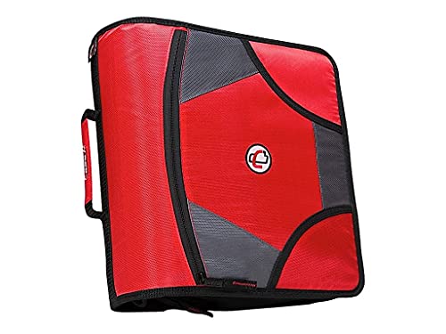 Case-it School Zipper Binder | 4-Inch D-Rings | 800-Sheet | D-186 Red