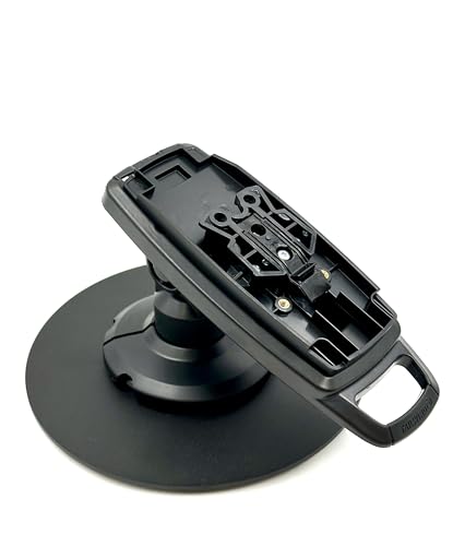 Discount Credit Card Supply ENS Tailwind Ingenico Lane/3000/7000/8000 3" Latch and Lock Compact Pole Mount Terminal Stand with Round Freestanding Mobility Base Plate
