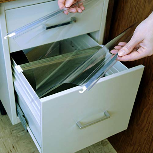 Store SMART - Clear Hanging File Folder with Two Sturdy Metal rods - 50 Pack - RHF231C-50