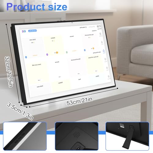 Generic 21.5Inch Smart Digital Calendar with Interactive Touchscreen Display Intelligent Family Planner Organizer Wall & Desk Mountable Wall Mounted Household Schedule for Family Meal Planners Support