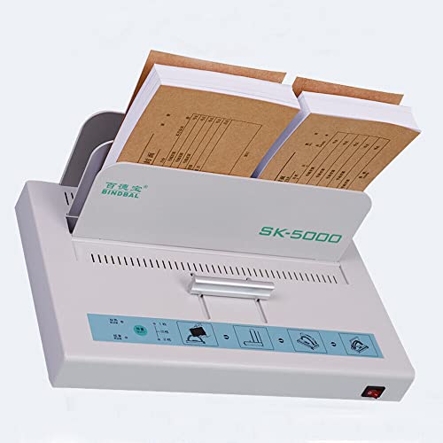 RUNAAJA 220V Hot Melt Binding Machine Electric Book Binder Binding Size 320X50mm for A3 A4 A5 A6 Paper (White)
