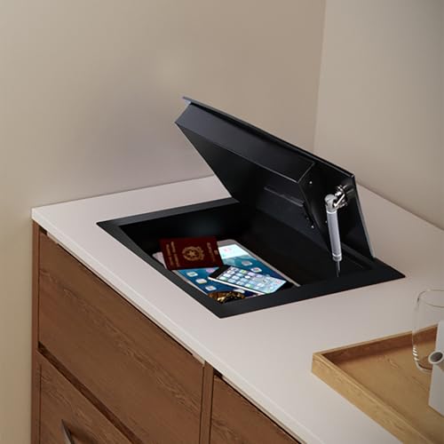 XRRJFYH Hotel Safe Box Small Floor Safe Security Box with Digital Code Hidden Safebox with Key Lockbox(40x35x14.5cm/16x14x5.7in)