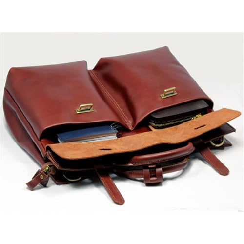 work bag Stylish Leather Laptop Bag For Men Messenger Bag Vintage Briefcase Shoulder Bag For Work And Travel Handbag