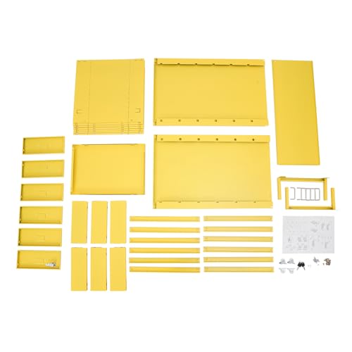 KONGKUNI 6 Drawer Metal File Cabinet for Home Office, Vertical File Cabinet with Lock, Locking Filing Cabinet Rolling File Cart for A4/ Legal/Letter, Require Assembly, Yellow