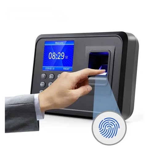 CUTPOIY Time Clock A6 Attendance Machine Password+Fingerprint Multi-Language Sign-in Recognition Punch-in Equipment Intelligent Report Generation