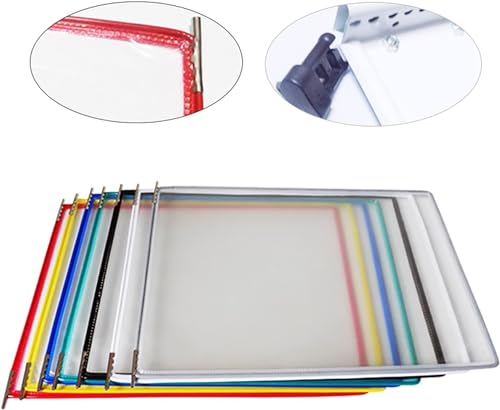 MWxpoSediR Catalog Display Rack,Wall-Mounted Reference System, Display Panel System Table Wall, A4 Price List Holder 10 Display Panels, Sheet Holder,, Orange