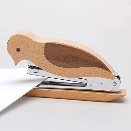 fhda Desk Staplers Portable Stapler Mini Wooden Creative Desk Staplers Practical Desk Desktop Desktop Stapler Binding Stationery Portable Desktop Staplers Home Office Supplies