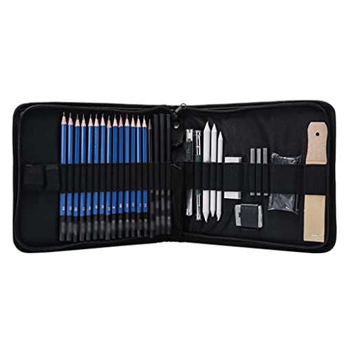 ZYQHMY Professional Sketch Pencil Set 35/71/96/145 PCS Drawing Kit Charcoal Oil Colored Pencils for Students Painting Art Supplies(35pcs)