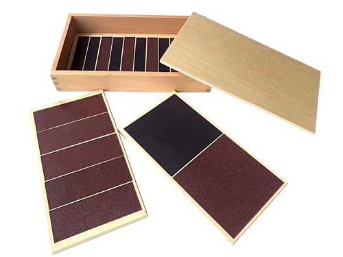 penepico Montessori Tactile Boards Set ABC, Sensory Toys for Kids 3-6, Rough & Smooth Sensory Wooden Boards, Preschool Learning Materials for Fine Motor Skills, Montessori Sensory Toys for Toddlers