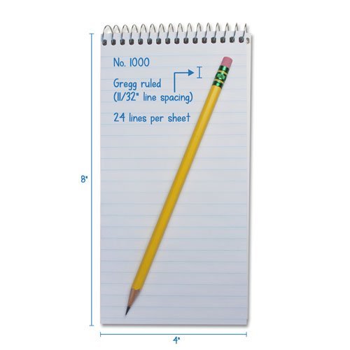 Notes Notebook Top Spiral Reporter's Size, 70 Sheets 140 Pages 4 x 8 inch | Sturdy Steno Pad Perfect Police Note Pad and Great For Lists (12 Pack) (Narrow Ruled)