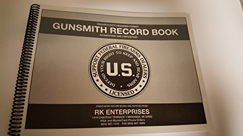 RK Enterprises Gunsmith Log Book/Journal/Logbook (1000 Entry) 8.5"x11"